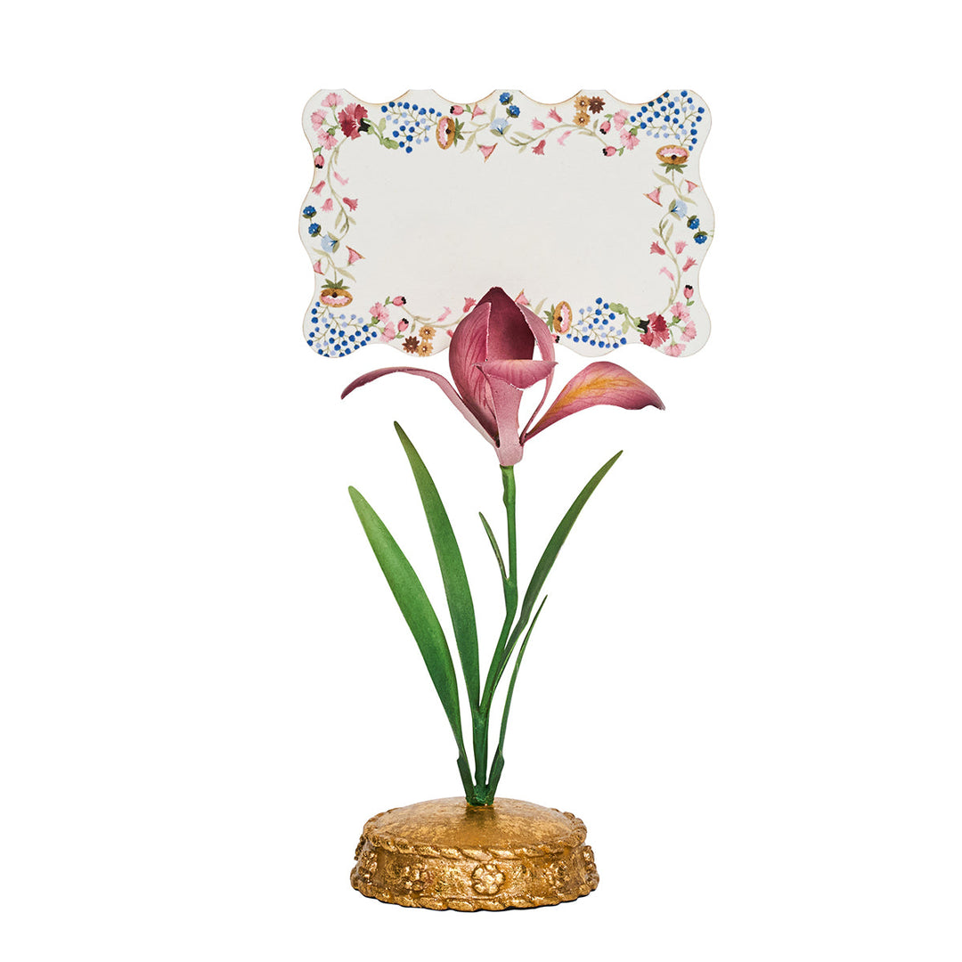Meadow Walk Iris Place Card Holder - Pink
