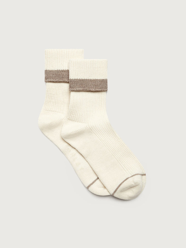 Kerry Plush Roll Top Sock (Egret/ Sandmarl)