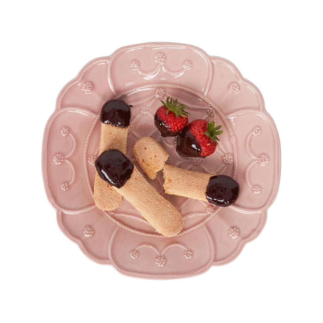 Jardins Du Monde Dessert/Salad Plate Assorted Set/4 - Blush