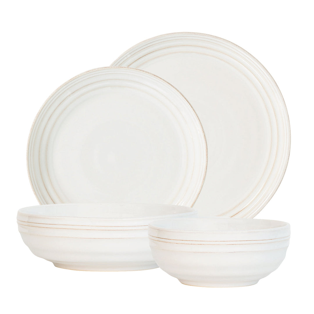 Bilbao 4pc Place Setting - Whitewash