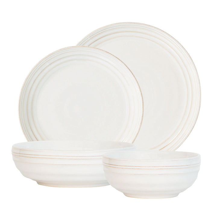 Bilbao 4pc Place Setting - Whitewash