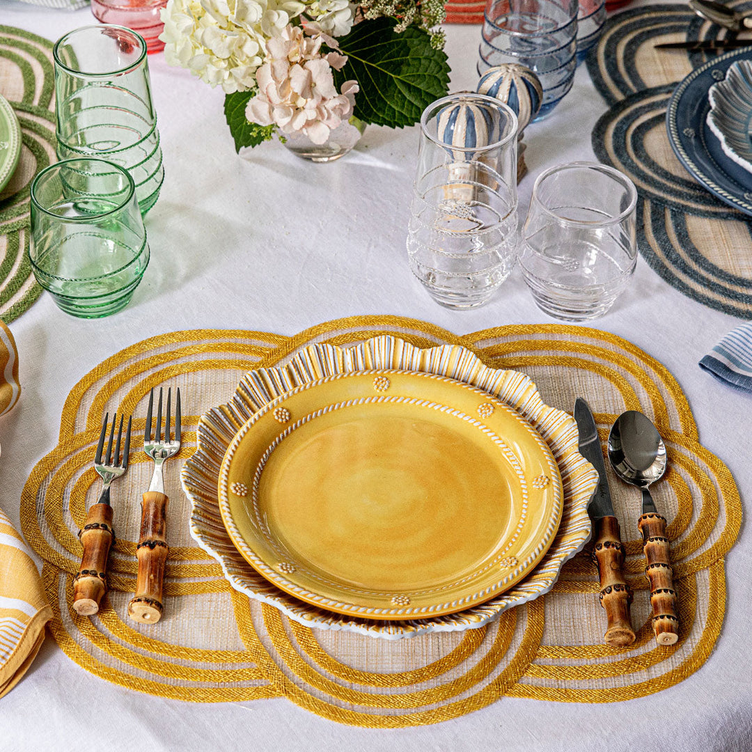 Berry &amp; Thread Melamine Dessert/Salad Plate Set/4 - Sunshine