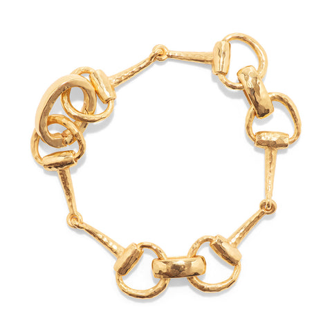 Equestrian Snaffle Bit Bracelet - Gold