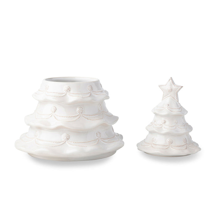 Berry & Thread Christmas Tree Cookie Jar - Whitewash