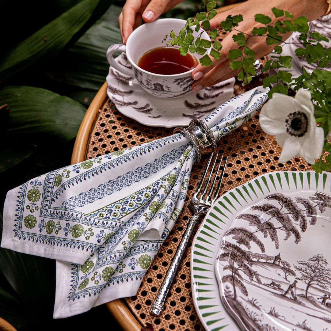Seville Stripe Napkin Set/4 - Green