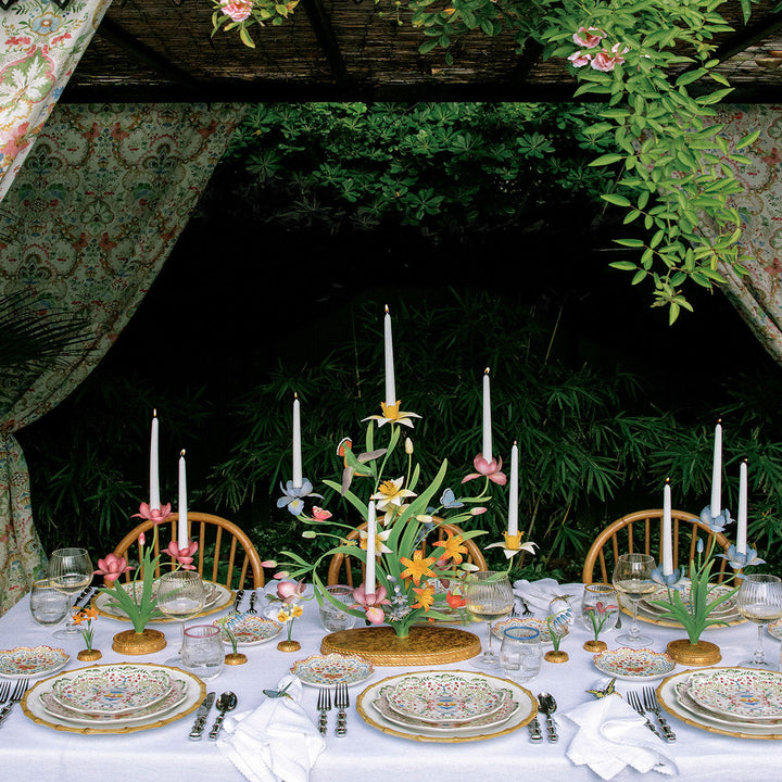 Meadow Walk 25" Bouquet Centerpiece Candelabra - Multi