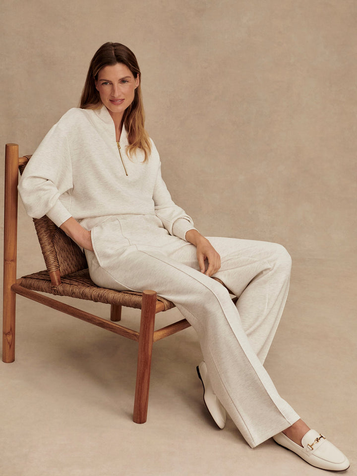 The Wide Leg Pant 28 (Ivory Marl)