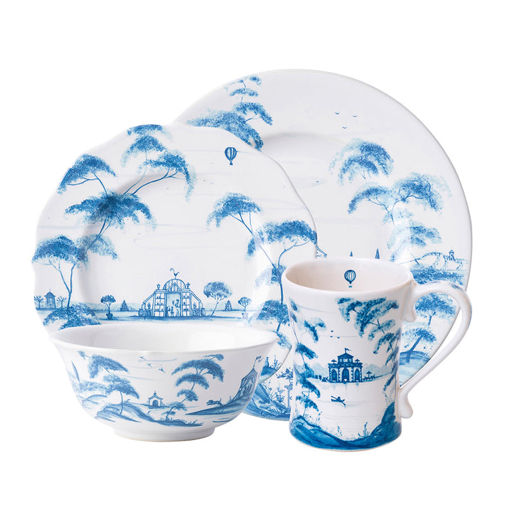 Country Estate 4pc Place Setting - Delft Blue