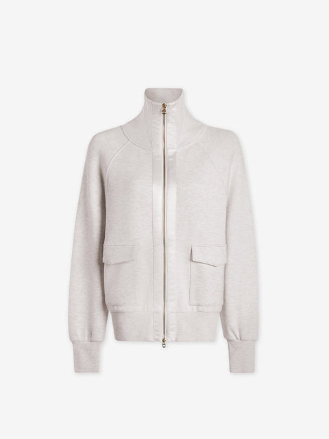 Roxbury Zip-Through Sweat (Ivory Marl)