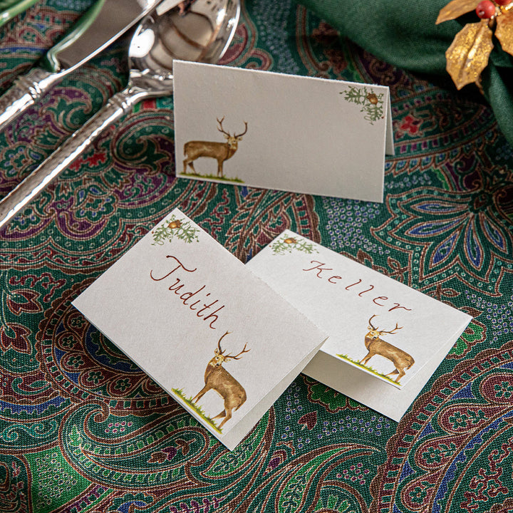 Forest Walk Stag Place Card Set/12 - Multi