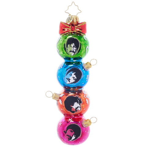 A Merry Beatles Ornament Stack