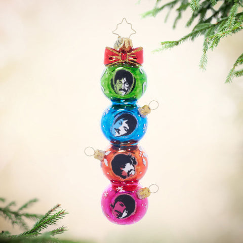 A Merry Beatles Ornament Stack