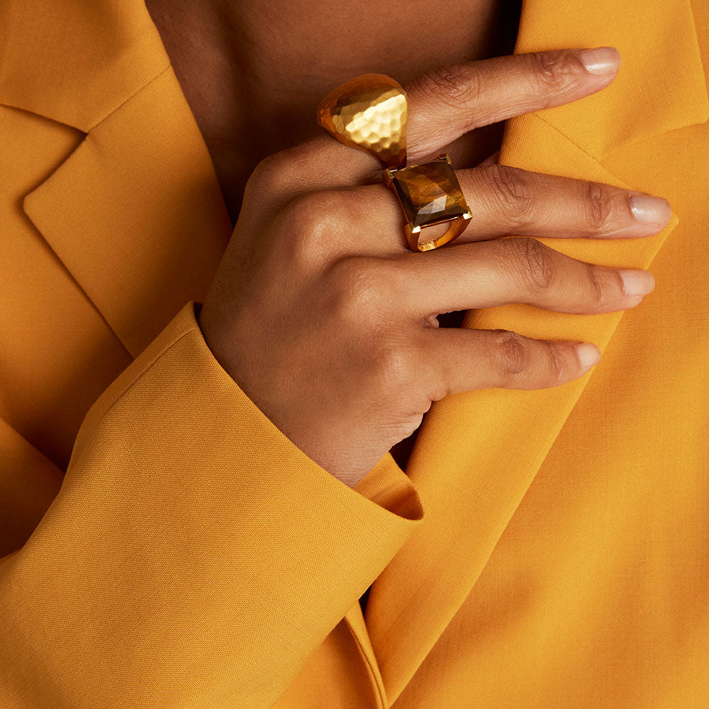 Plaza Ring - Gold / Tiger's Eye