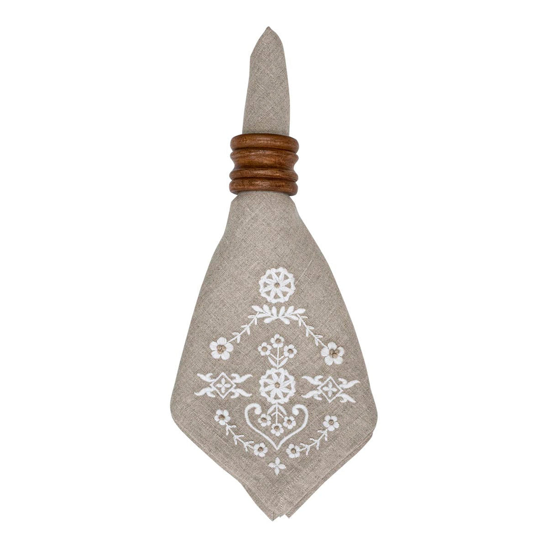 Heidi Embroidered Napkin - Natural