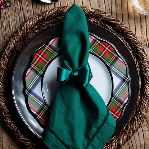 Tuxedo Napkin Ring Set/4 - Green