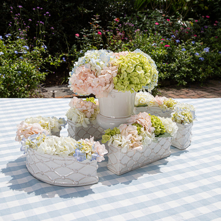 Berry &amp; Thread Petite Parterre Garden 8" Planter Set/2 - Whitewash