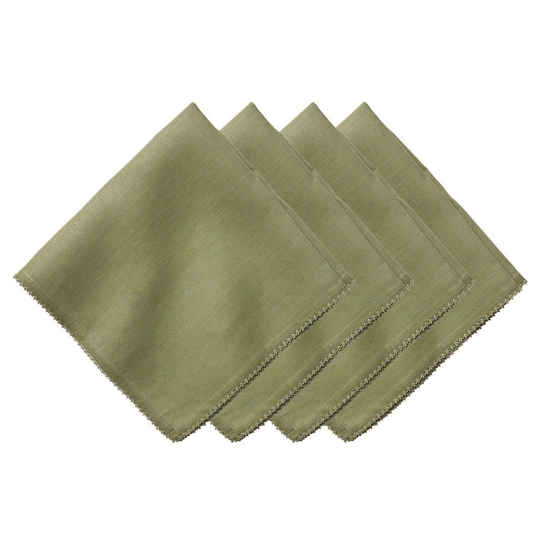Berry Scallop Napkin Set/4 - Sage