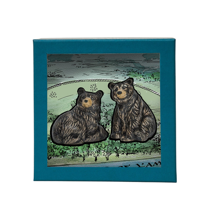 Clever Creatures Black Bear Salt and Pepper Shakers Set/2pc