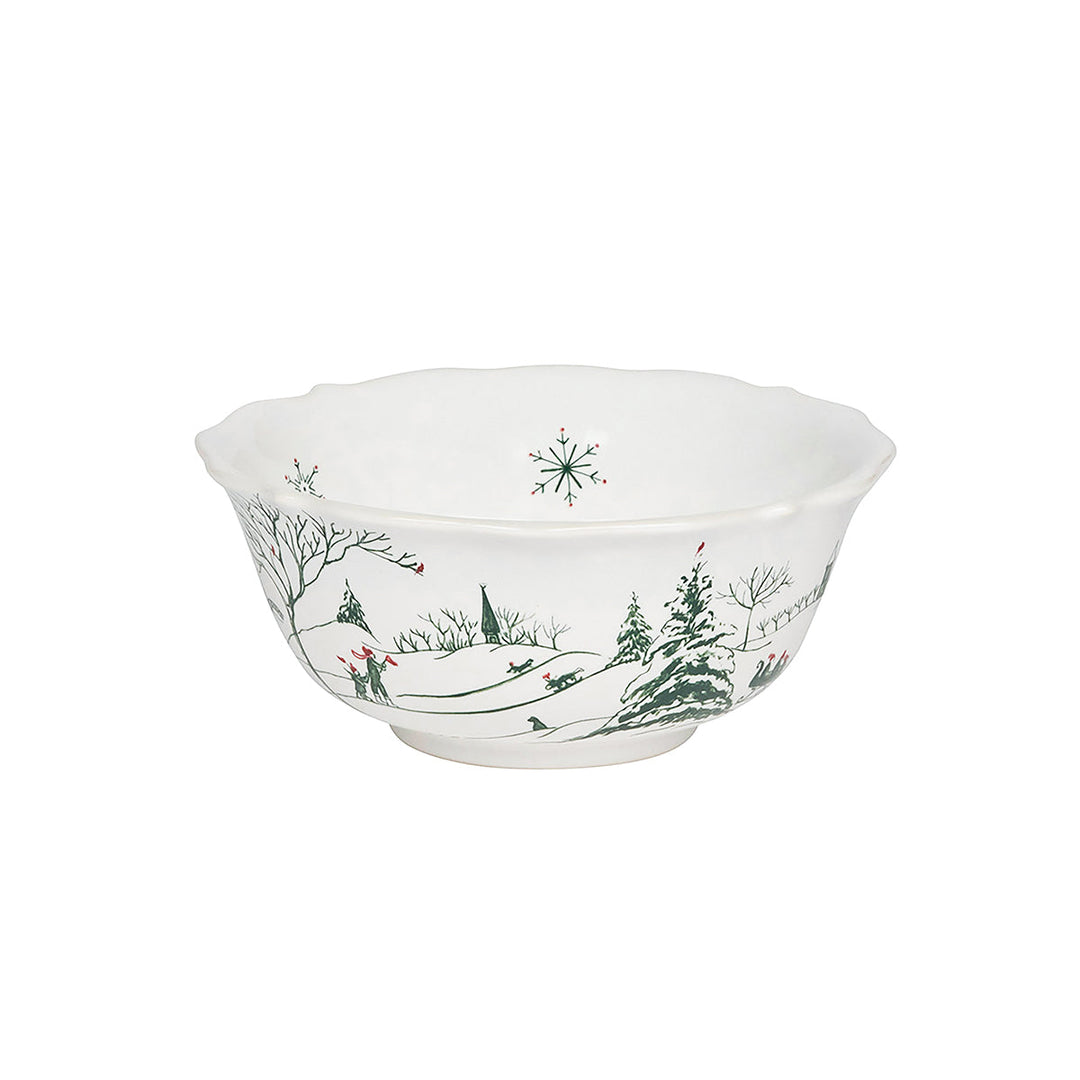 Country Estate Winter Frolic Cereal/Ice Cream Bowl - Evergreen