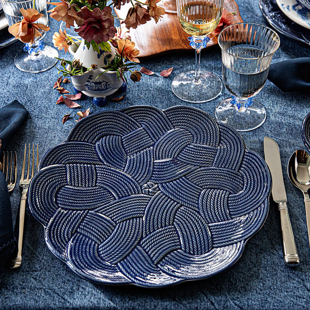 Le Panier Mystic Knot Charger/Platter - Denim