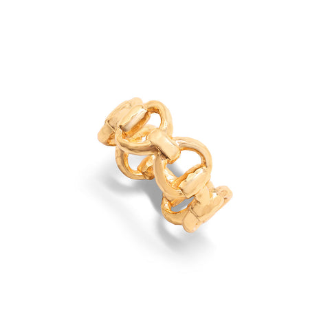 Equestrian Snaffle Bit Ring - Gold - Size 7