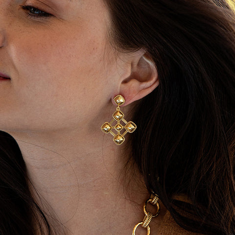 Blandine Geometric Earrings - Gold