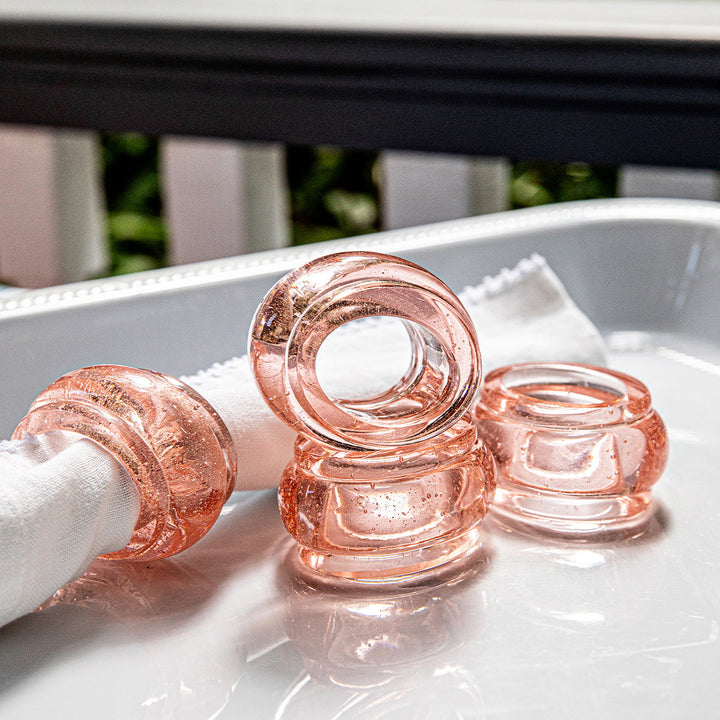 Provence Napkin Ring Set/4 - Blush