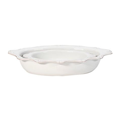 Berry & Thread Oval Baker Set/2pc - Whitewash