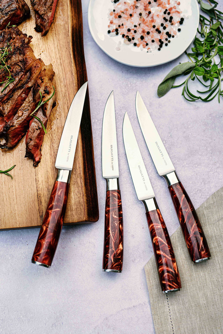 Coltelli Brown Marbled Steak Knives - Set of 4