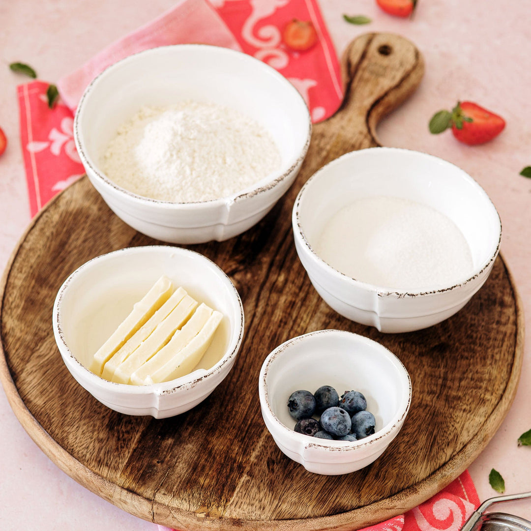 Lastra White Assorted Prepping Bowls - Set of 4