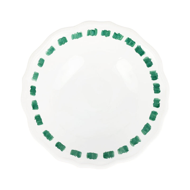 Lisbon Green Stitch Serving Bowl