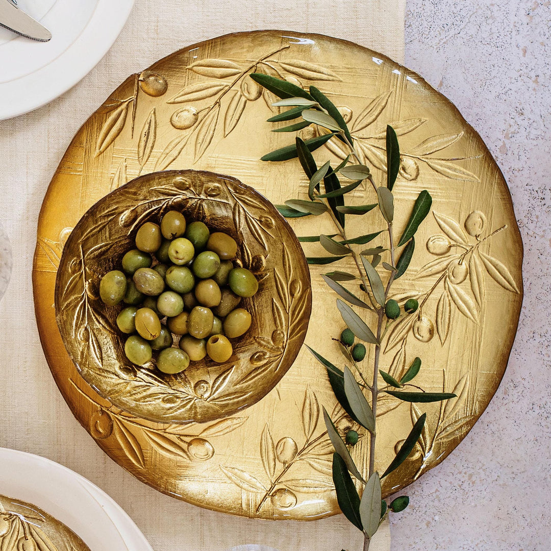 Moon Glass Olive Round Platter