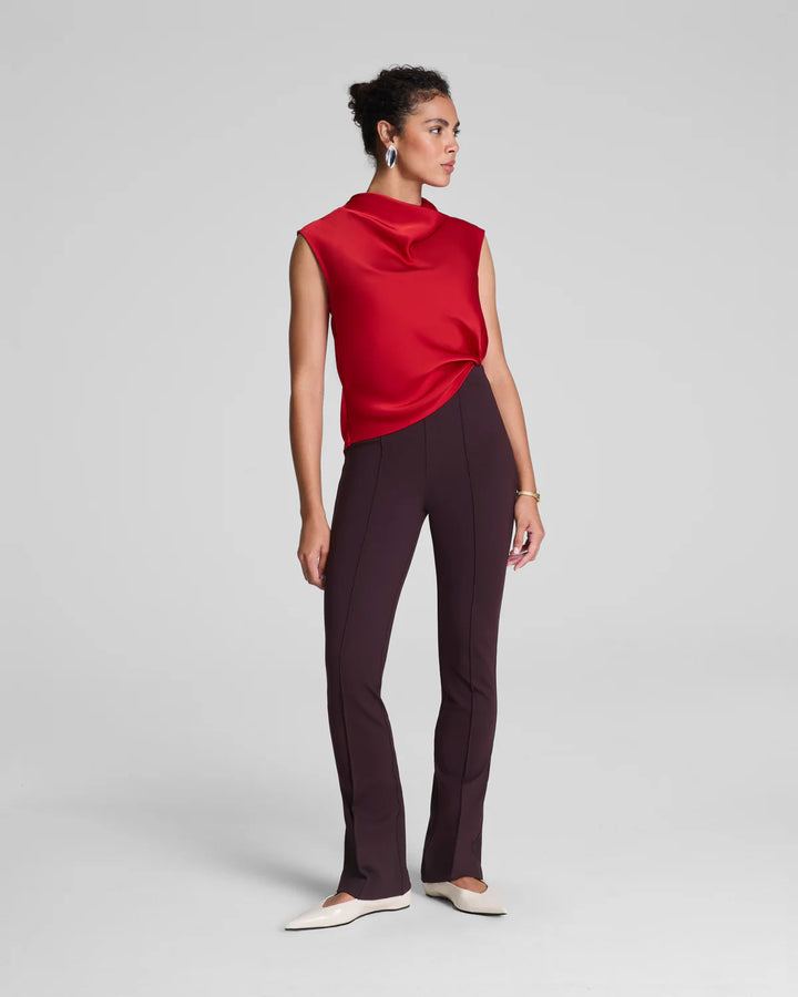Silky Smooth Cowl Neck Sleeveless Top (Spanx Red)