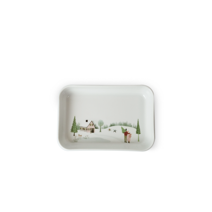 Winter Decor Plisse Tapas 7 x 4.5", Set of 4