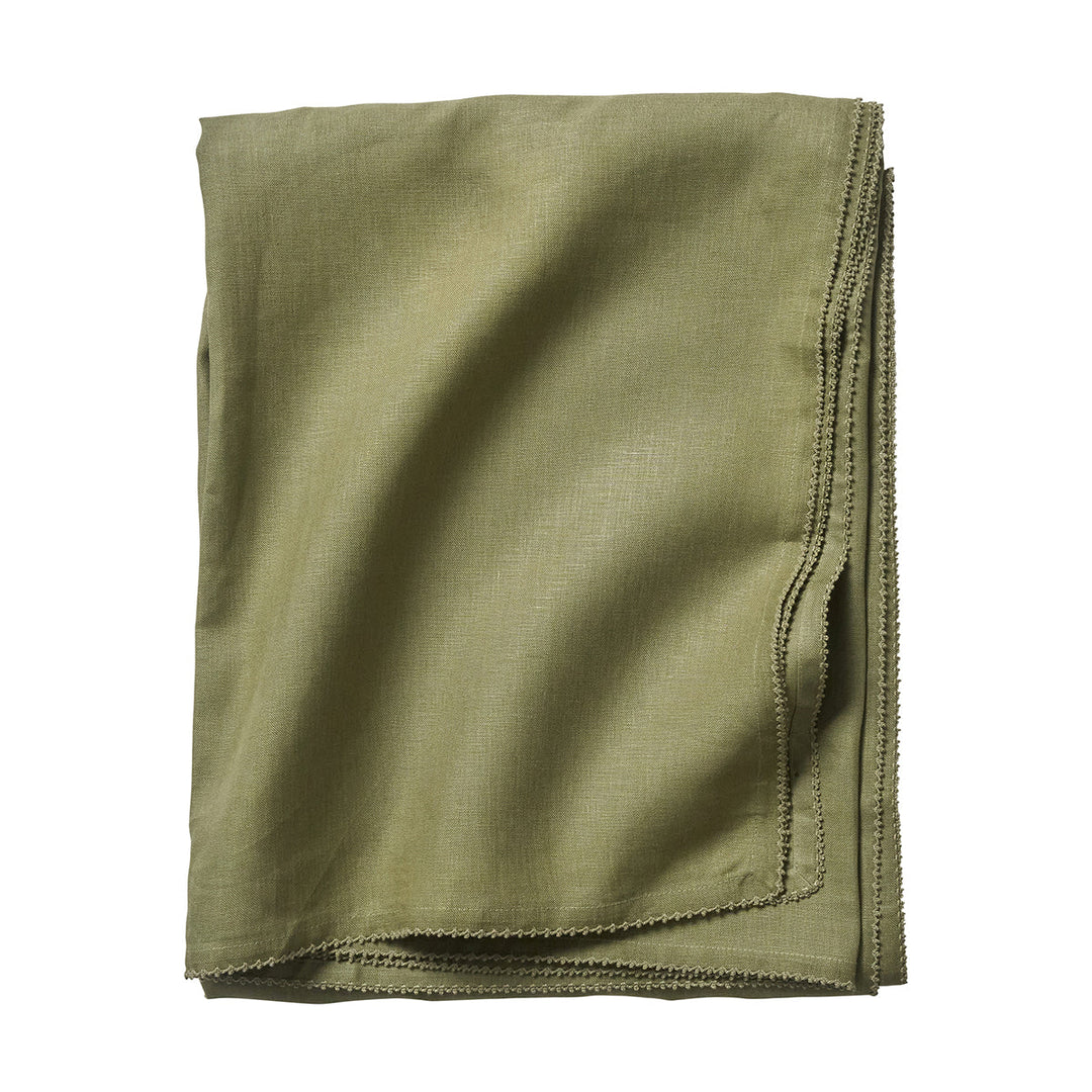 Berry Scallop 60" x 120" Tablecloth - Sage