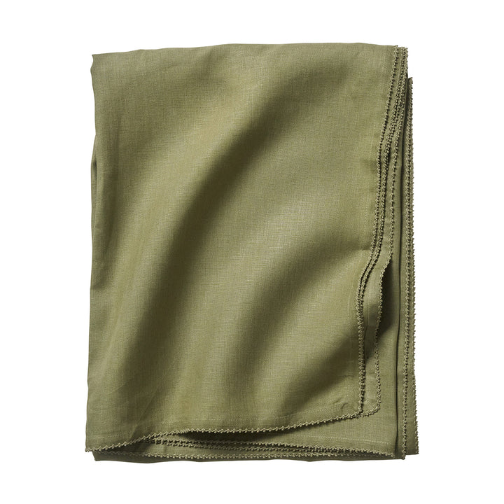 Berry Scallop 60" x 120" Tablecloth - Sage