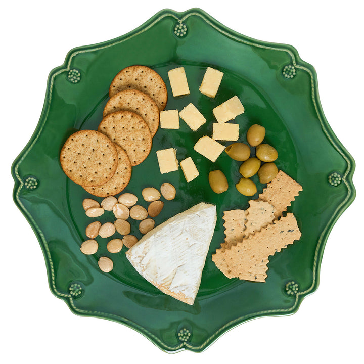 Berry &amp; Thread Scalloped Charger/Platter - Basil