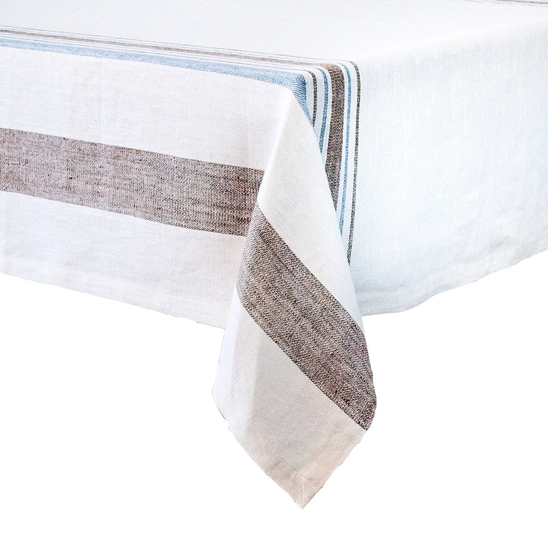 Danish Stripe 60" x 120" Tablecloth - Taupe