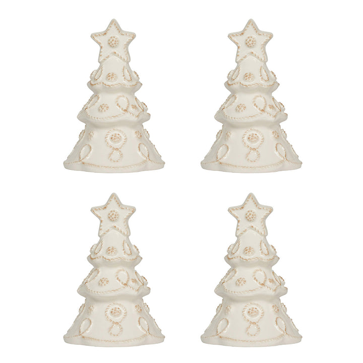 Berry &amp; Thread Tree Place Card Holder Set/4 - Whitewash