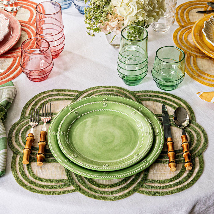 Berry &amp; Thread Melamine Dessert/Salad Plate Set/4 - Seagrass