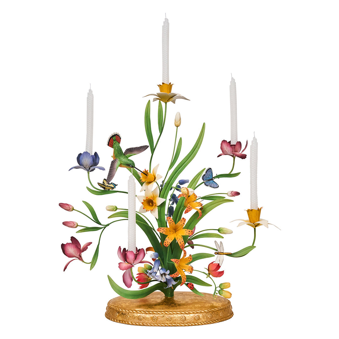 Meadow Walk 25" Bouquet Centerpiece Candelabra - Multi