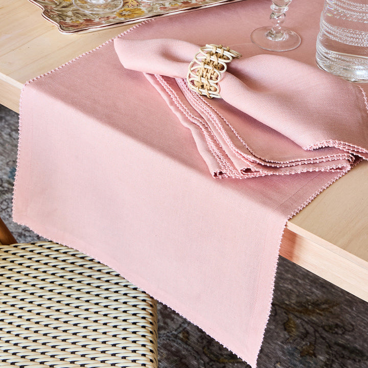 Berry Scallop 18" x 90" Table Runner  - Pink