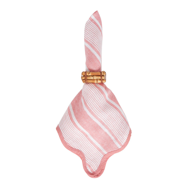 Cabana Stripe Napkin Set/4 - Coral