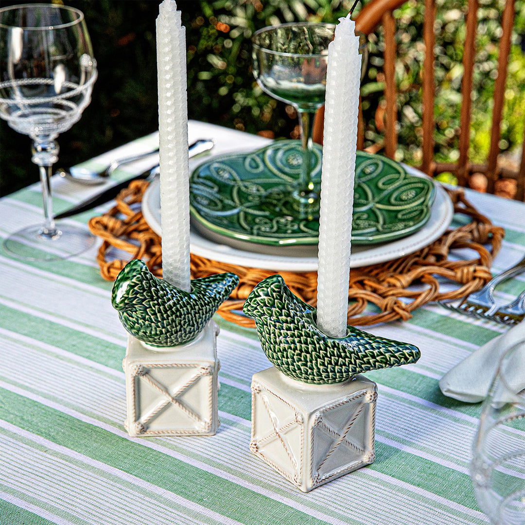 Berry &amp; Thread Bird Topiary Candlestick Set/2 - Multi