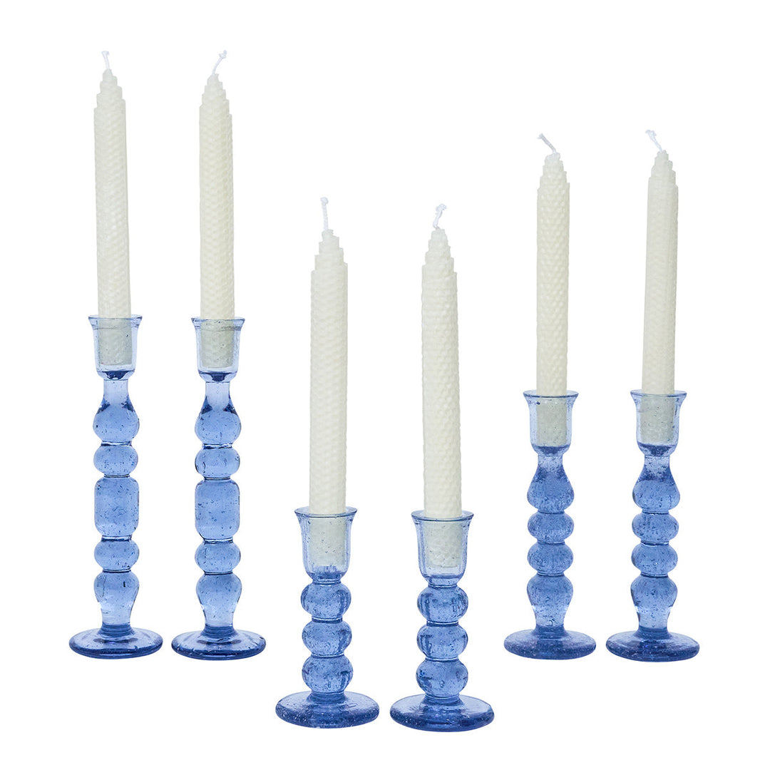 Provence 9" Candlestick set/2 - Chambray
