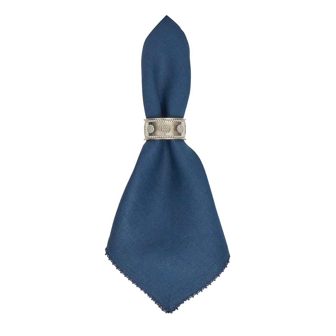 Berry Scallop Napkin Set/4 - Navy