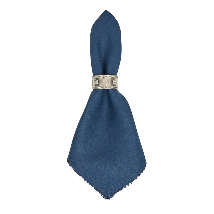 Berry Scallop Napkin Set/4 - Navy