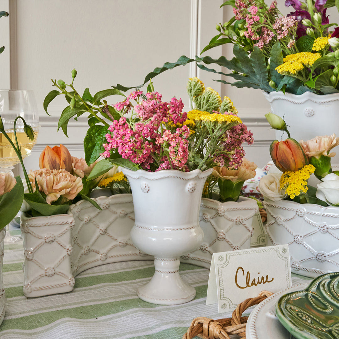 Berry &amp; Thread Petite Parterre Garden 5" Vase - Whitewash