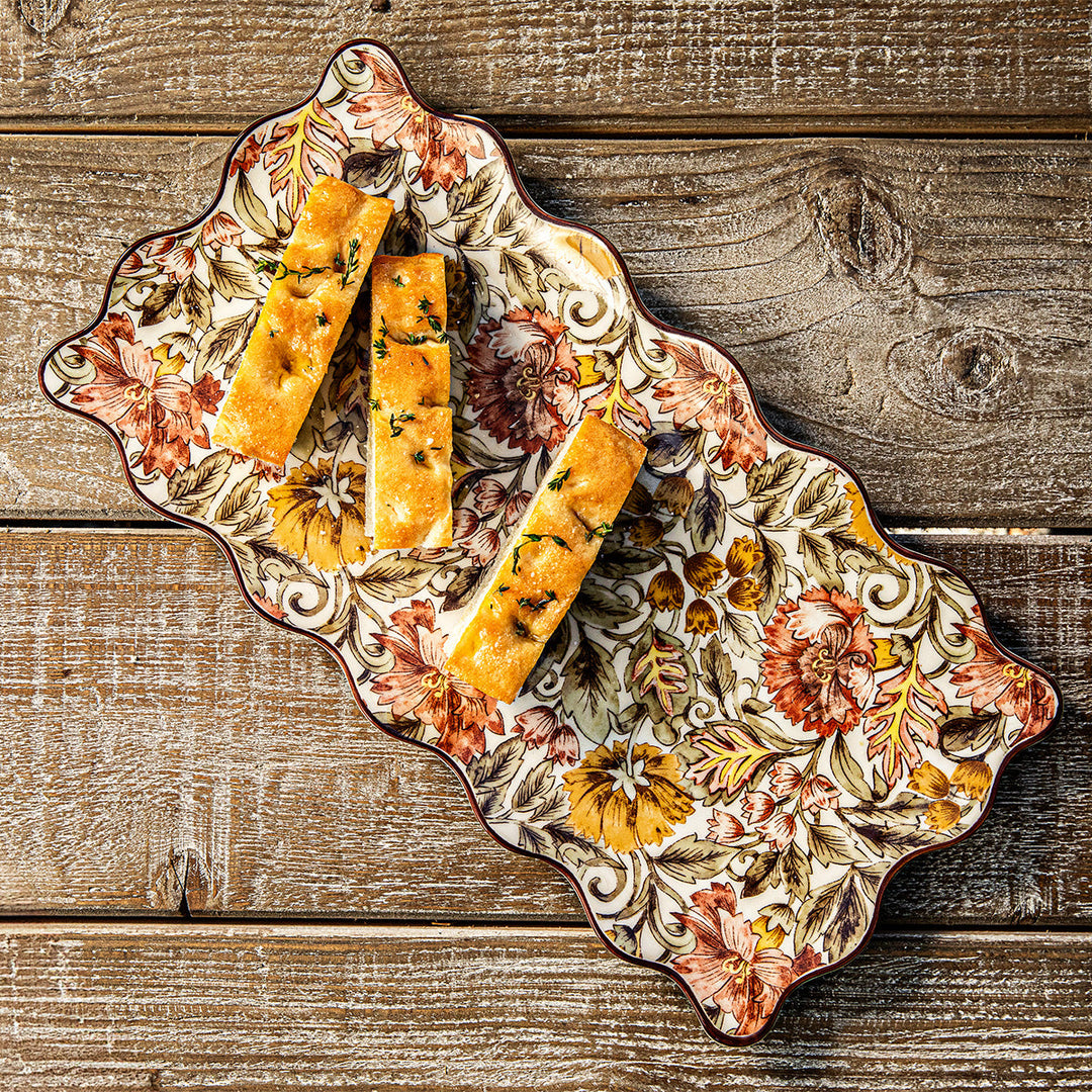 Willa 16" Hostess Tray - Amber