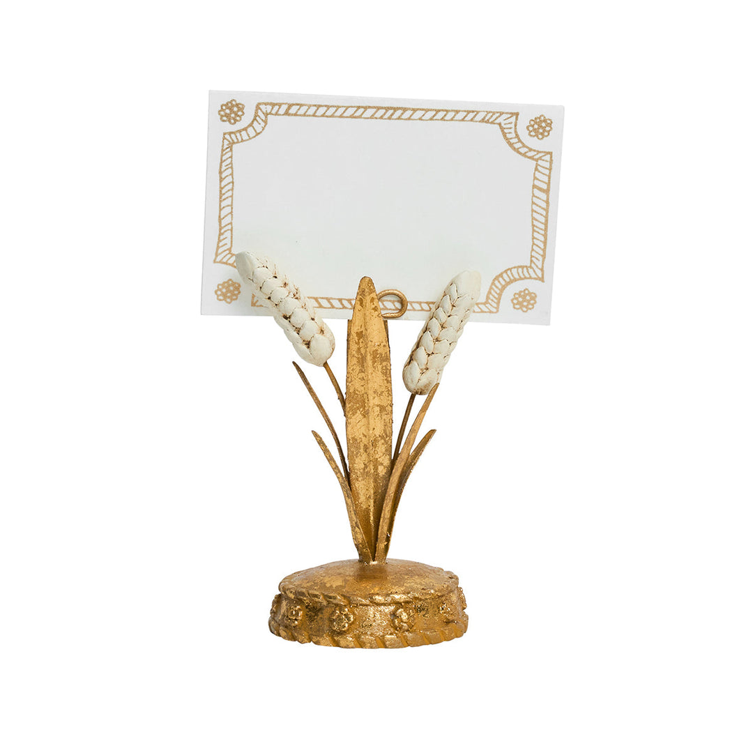 Forest Walk Wheat Place Card Holder - Gold